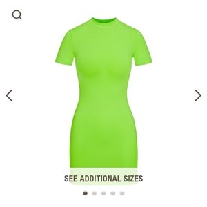 NWT Skims Swim TShirt Neon Green Dress Size large